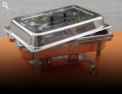 Round 7.5 qt Chafing Dish Buffet Set Includes Water Pan, Food Pan, Fuel Holder, and Stand Food Warmers for Parties by Great Northern Party