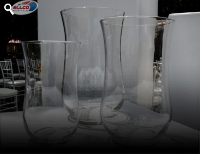 Glass Hurricane Vases Available In Small(7.5") Medium (9") Large (10.5")