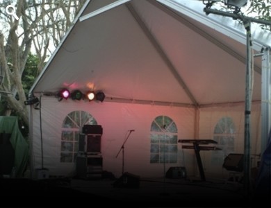 Expandable Stage Cover Tents Or Bandshells